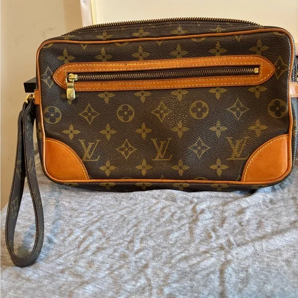 Authentic Vintage Louis Vuitton Monogram Marly Dragonne Clutch – Good Condition - Picture 1 of 15